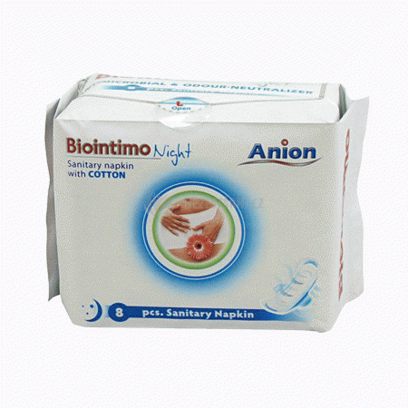 ANION Biointimo - Dámské hygienické vložky s anionovým proužkem -  NOČNÍ